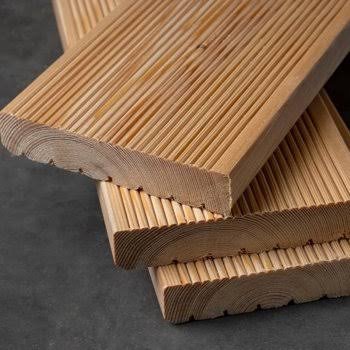 Exterior Decking Board Profile B Larch 27x142x4000 mm AB